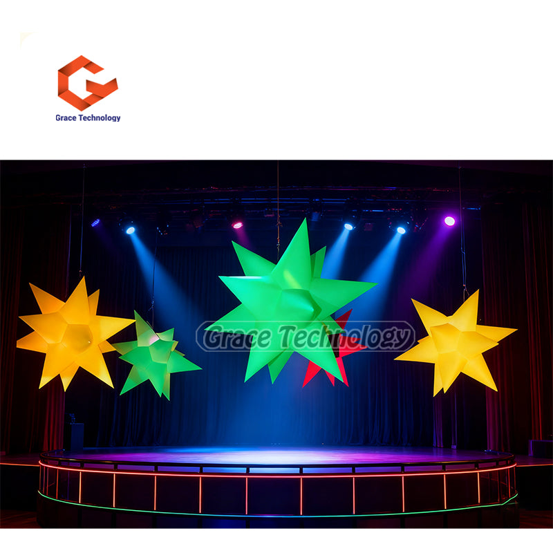 Giant UV Fluorescent Stars Large Hanging Coloured Stars