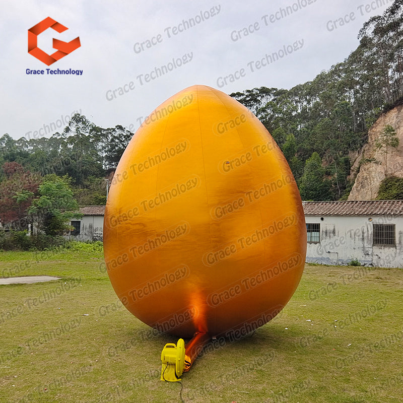 Custom Inflatable Golden Eggs Giant Inflatable Gold Egg Lucky Egg Inflatables for Easter Festival