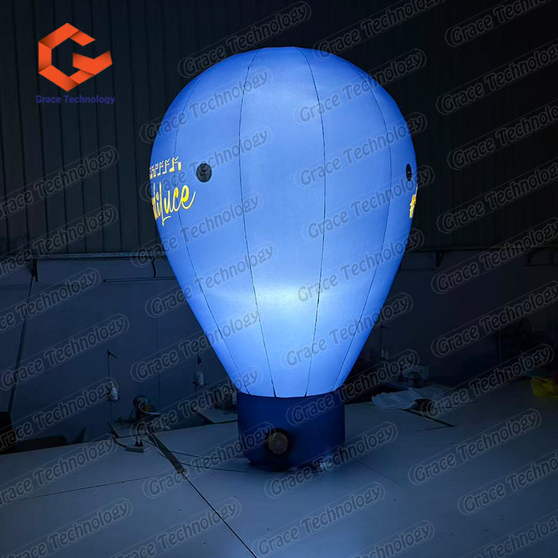 Outdoor Giant Advertising Inflatable Ground White Balloon Printed Orange logo Letters for Retail Shop Advertising Promotion