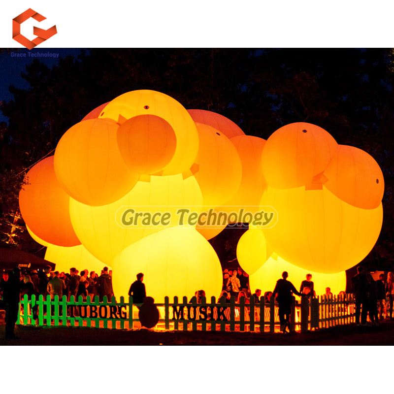 Big Bubble Cloud Pavilion with LED Lighted Custom Cloud Balloon for Art Exhibition