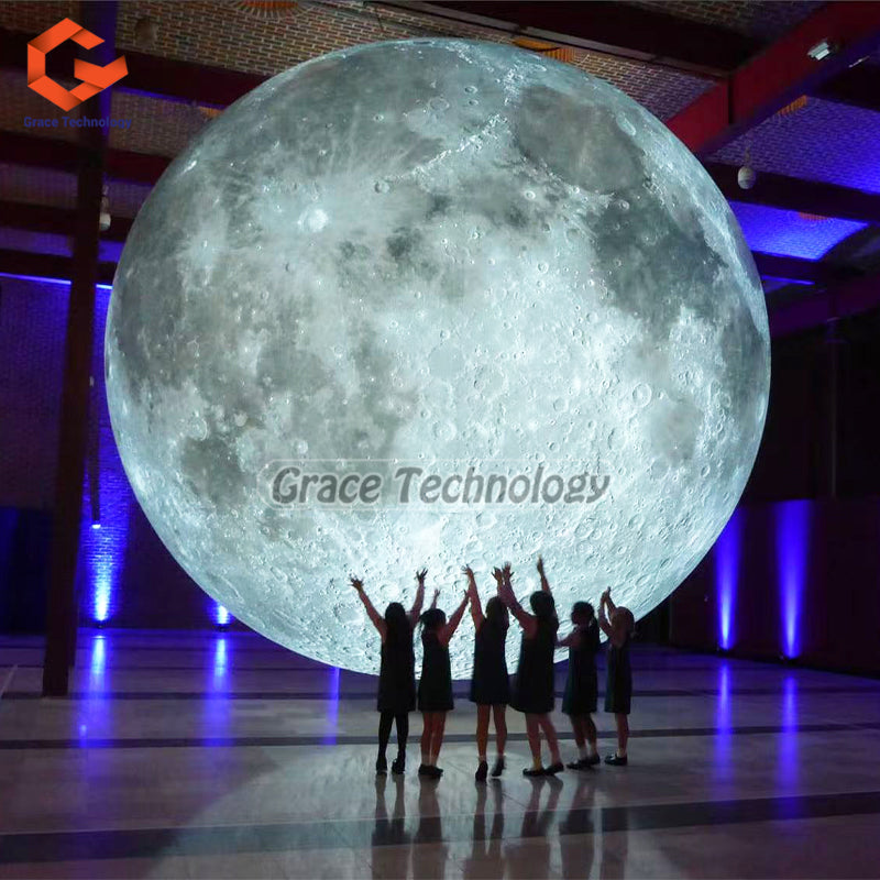 LED Inflatable Moon Planets Solar System Inflatable Moon Balloon for Events Festival Decorations