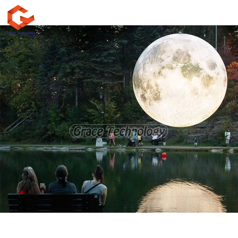 LED Inflatable Moon Planets Solar System Inflatable Moon Balloon for Events Festival Decorations