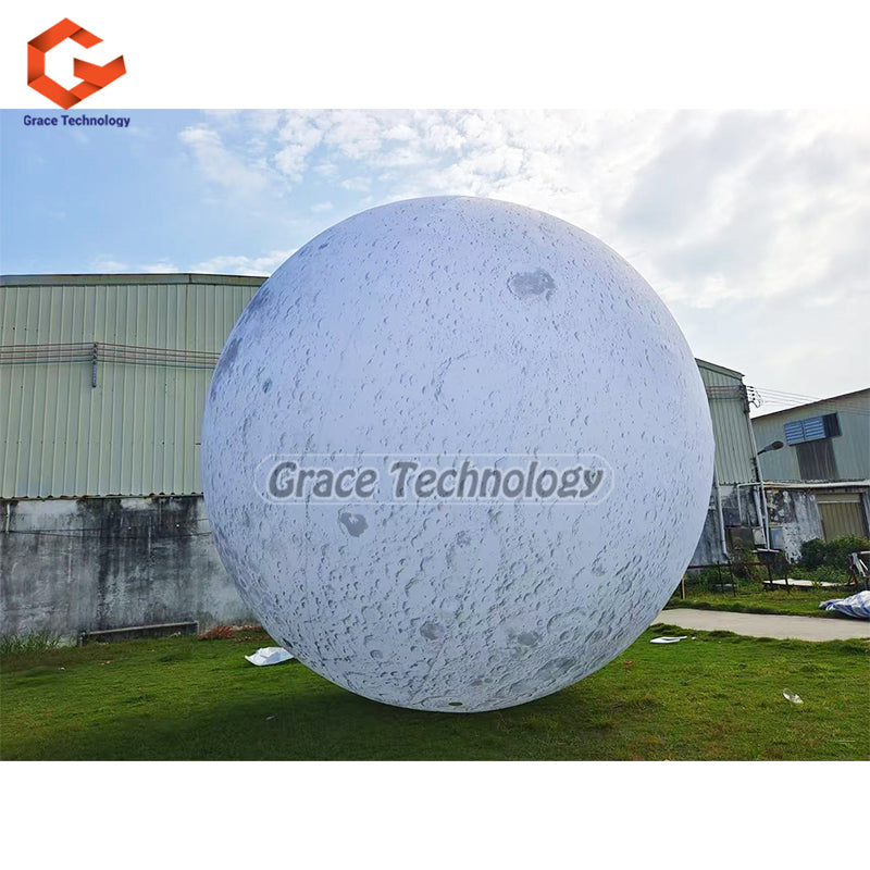 Giant Inflatable Moon Balloon PVC Airtight Planet Balloon for Event Party Stage Show
