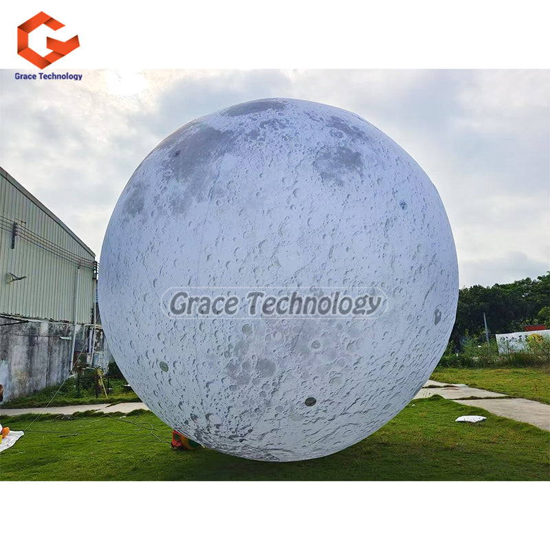 Giant Inflatable Moon Balloon PVC Airtight Planet Balloon for Event Party Stage Show