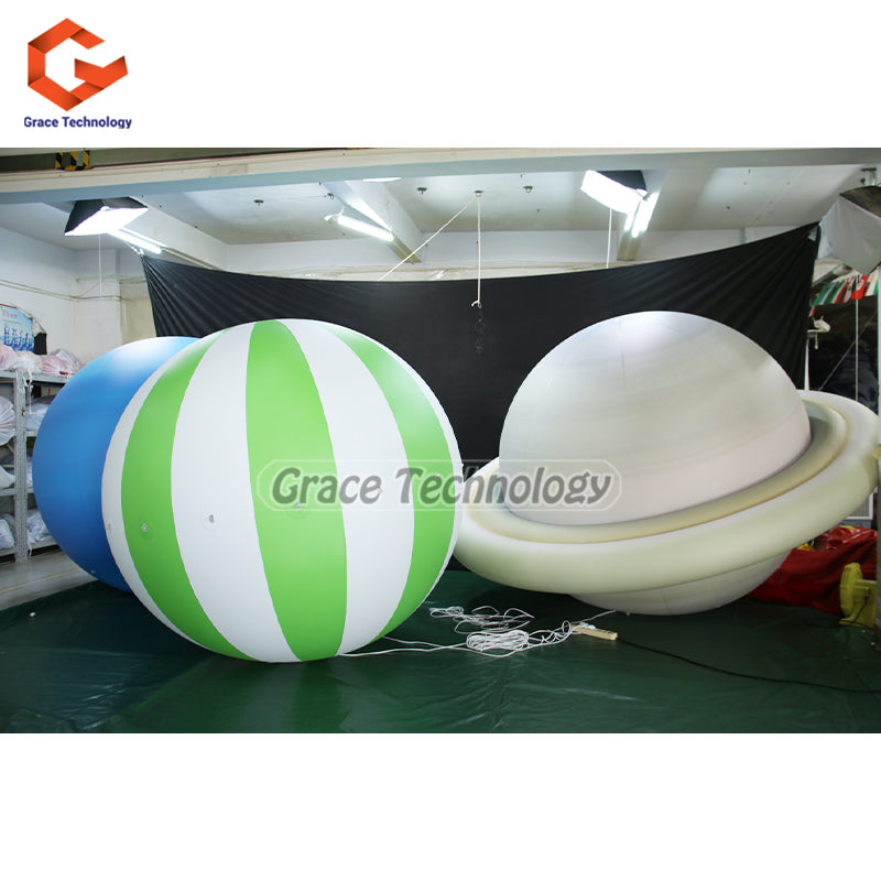 Inflatable Saturn Planet Balloon LED Planet Solar System Party Spheres