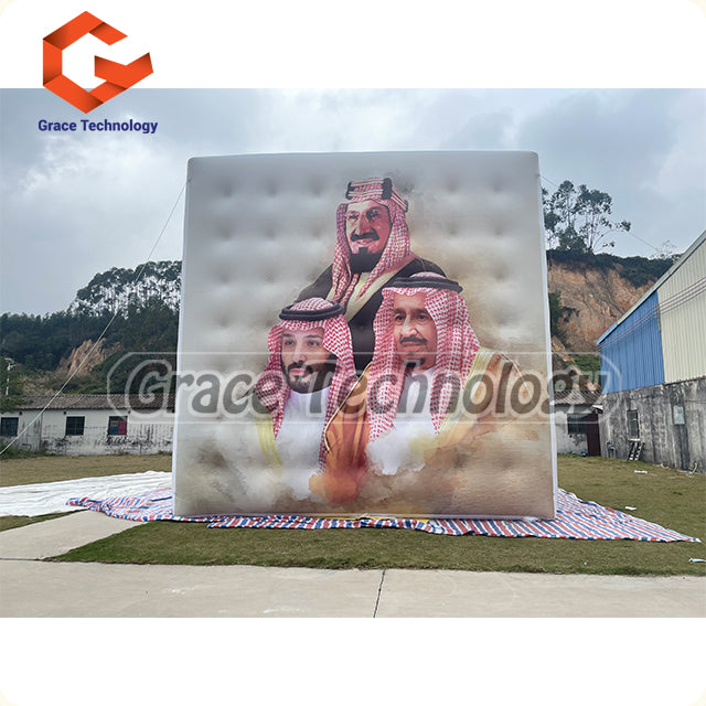 Giant Inflatable Cube Replica Advertising Inflatable Cube Balloon for Outdoor Festival