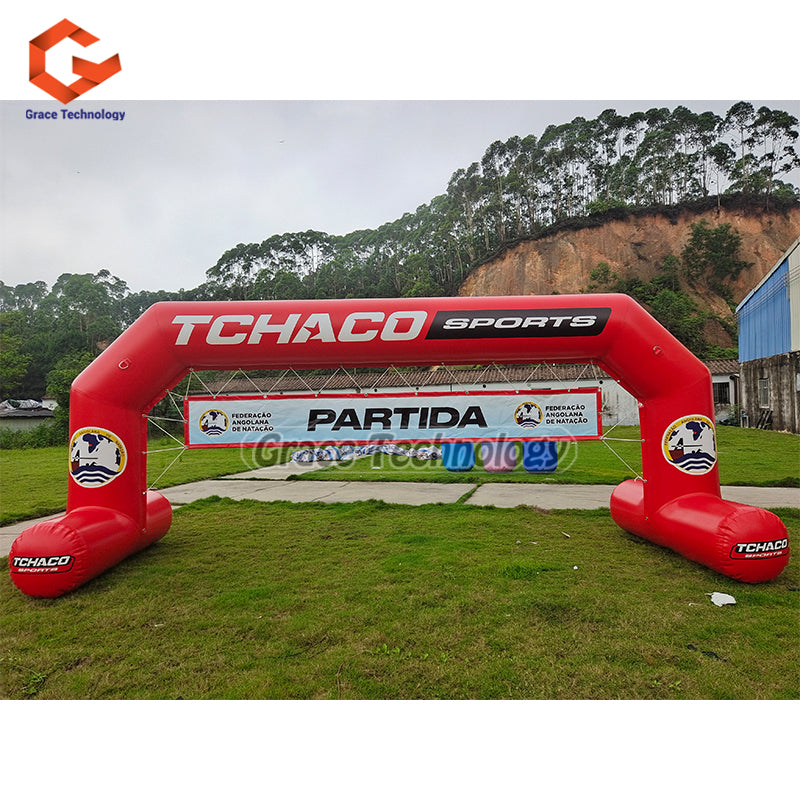 SPU Inflatable Water Floating Arch Airslealed Inflatable Start Finish Arch for Water Events