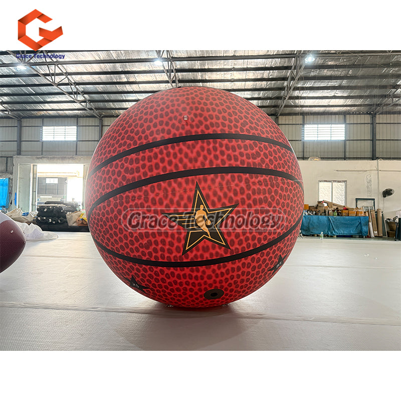 Sports Events Inflatable Basketball Replicas with Logo Printed Decoration Spheres