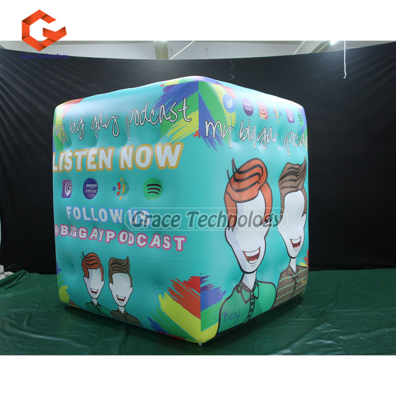 Giant Inflatable Cube Replica Advertising Inflatable Cube Balloon for Outdoor Festival