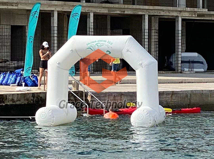 SPU Inflatable Water Floating Arch Airslealed Inflatable Start Finish Arch for Water Events