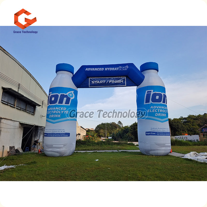 Giant Inflatable Bottle Replica Arch Outdoor Inflatable Start Finish Line Racing Arch
