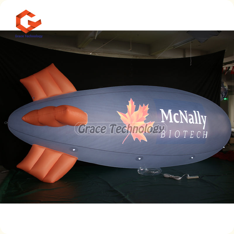 LED Lighting Inflatable Blimp PVC Inflatable Airship Balloon for Outdoor Exhibition