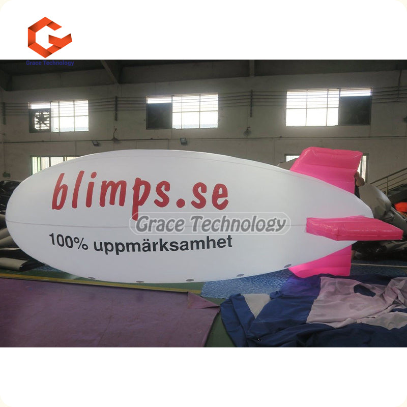 LED Lighting Inflatable Blimp PVC Inflatable Airship Balloon for Outdoor Exhibition