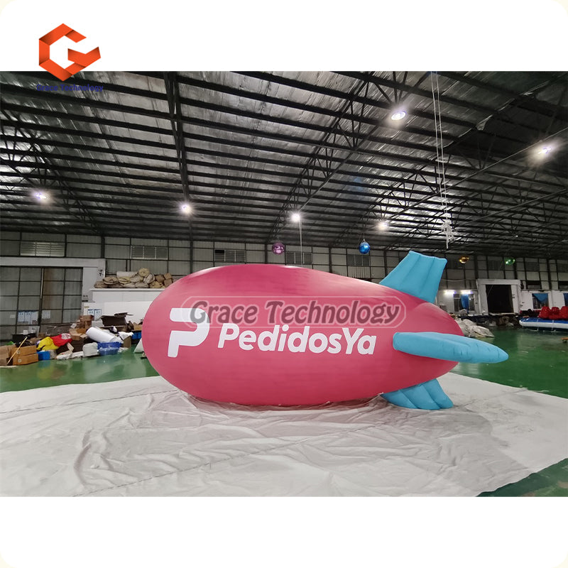 LED Lighting Inflatable Blimp PVC Inflatable Airship Balloon for Outdoor Exhibition