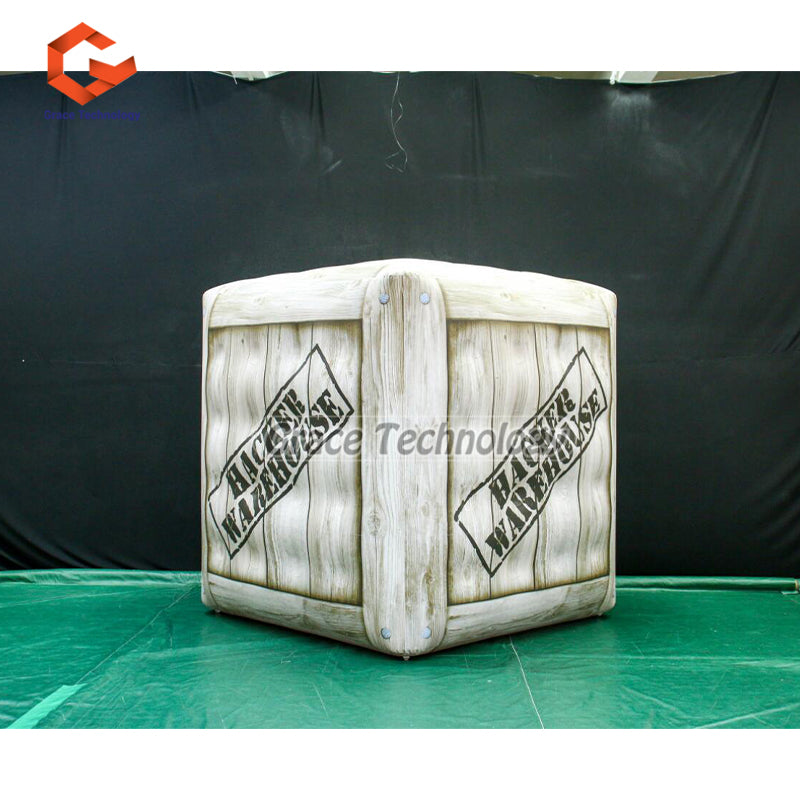 Custom Printed Inflatable Cube Balloon Helium Flying Square Shaped Inflatable Balloon for Advertising