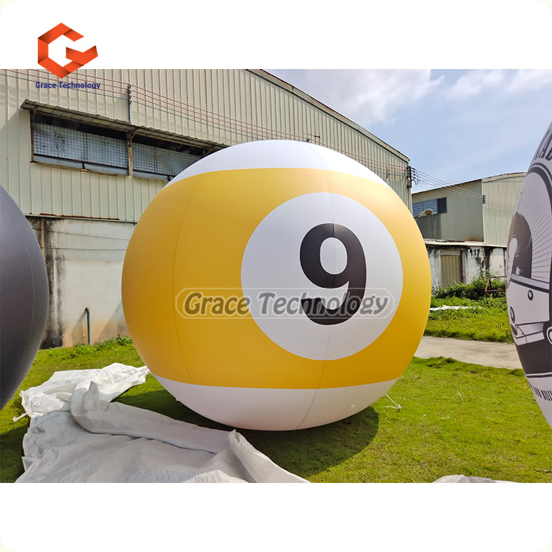 10ft Giant Inflatable Billiards Replicas Balloon Advertising Inflatable Helium Balloon for Sale