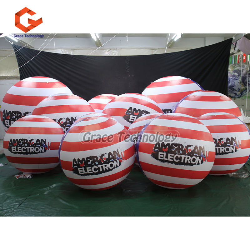 Custom Inflatable Helium Balloon with America Flag Printing for Events Advertsing