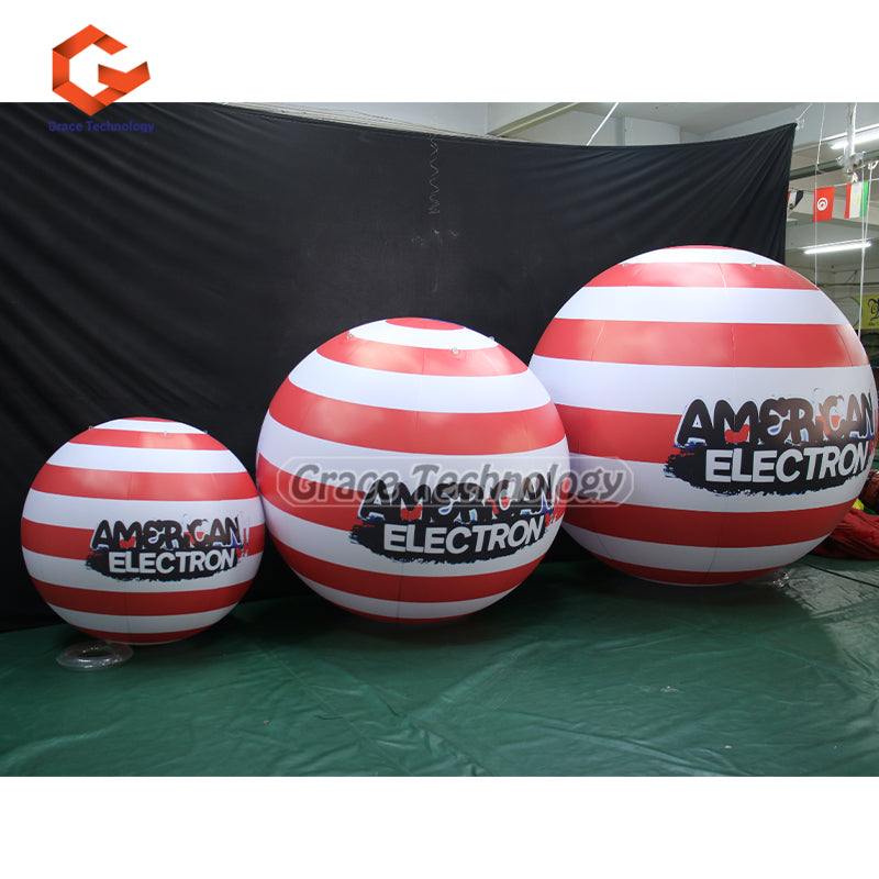 Custom Inflatable Helium Balloon with America Flag Printing for Events Advertsing