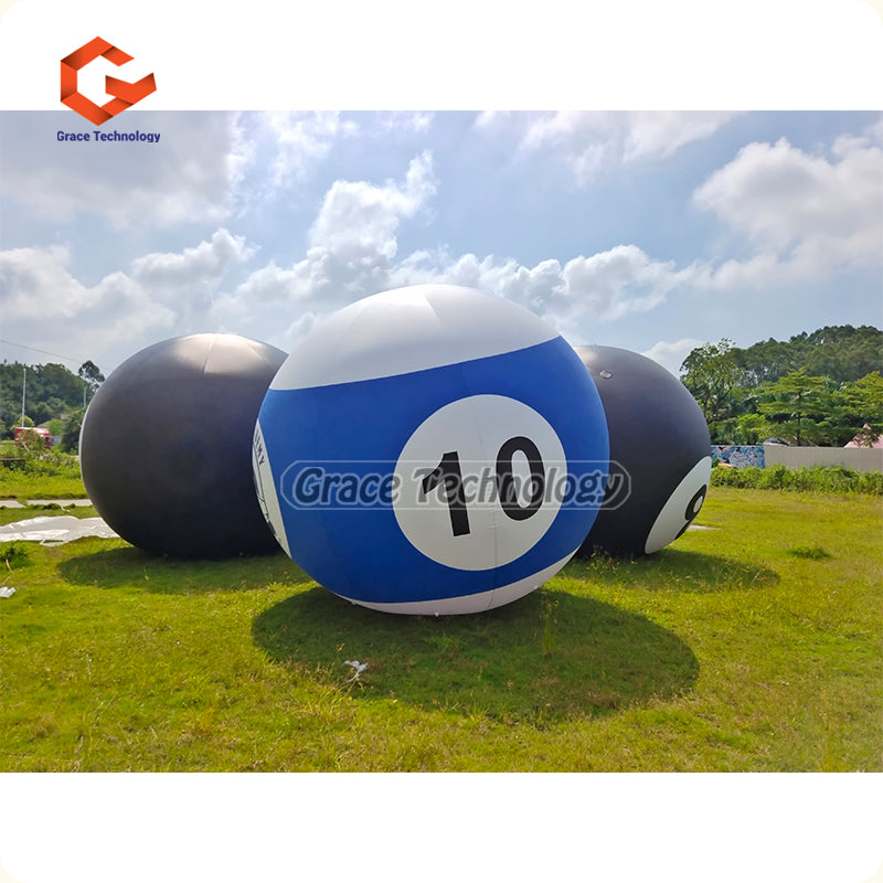 10ft Giant Inflatable Billiards Replicas Balloon Advertising Inflatable Helium Balloon for Sale