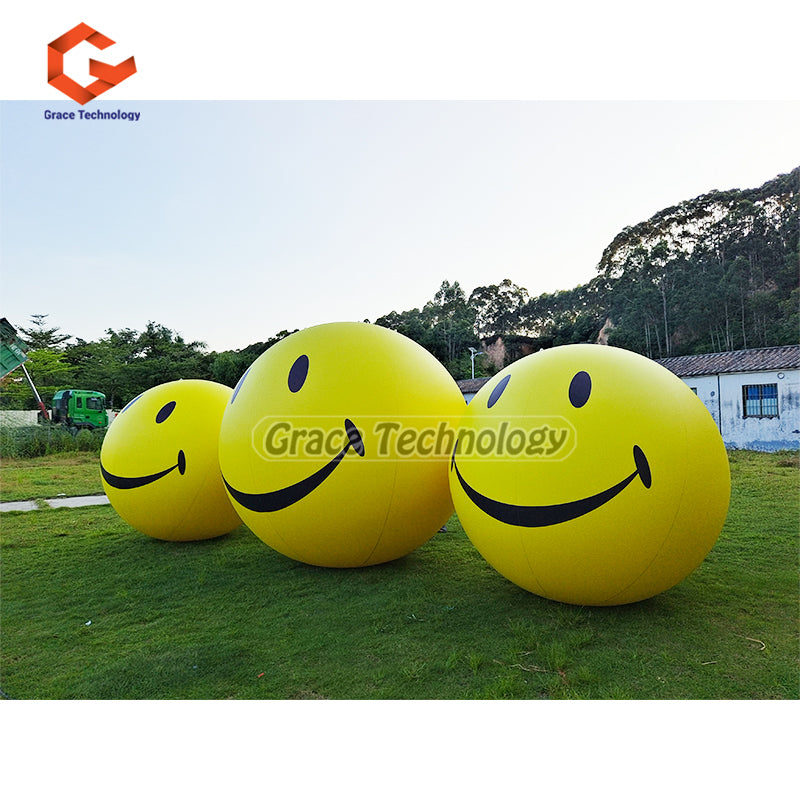 Giant Inflatable Smiley Face Balloon PVC Inflatable Emoji Balloon for Events Party Decorations