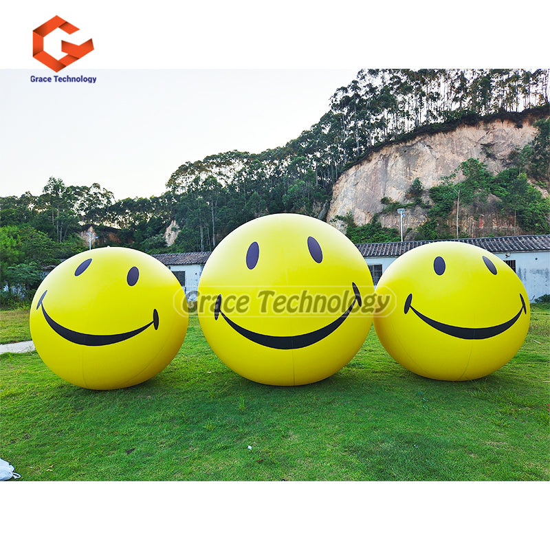 Giant Inflatable Smiley Face Balloon PVC Inflatable Emoji Balloon for Events Party Decorations
