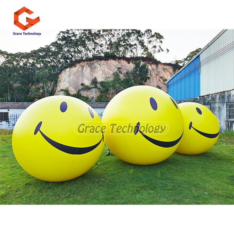Giant Inflatable Smiley Face Balloon PVC Inflatable Emoji Balloon for Events Party Decorations