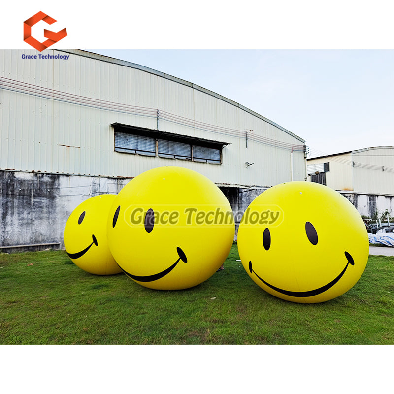 Giant Inflatable Smiley Face Balloon PVC Inflatable Emoji Balloon for Events Party Decorations