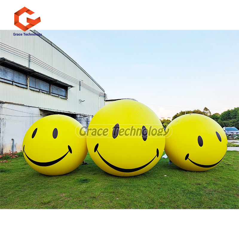 Giant Inflatable Smiley Face Balloon PVC Inflatable Emoji Balloon for Events Party Decorations