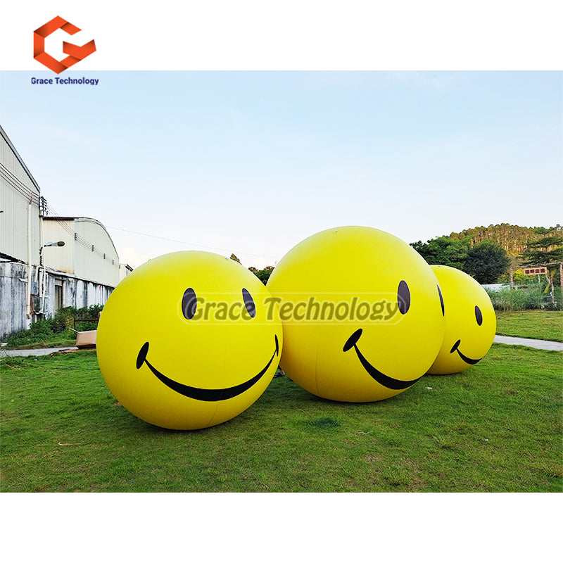 Giant Inflatable Smiley Face Balloon PVC Inflatable Emoji Balloon for Events Party Decorations