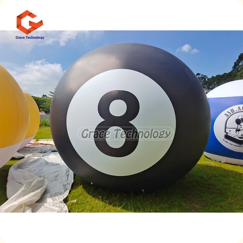 10ft Giant Inflatable Billiards Replicas Balloon Advertising Inflatable Helium Balloon for Sale