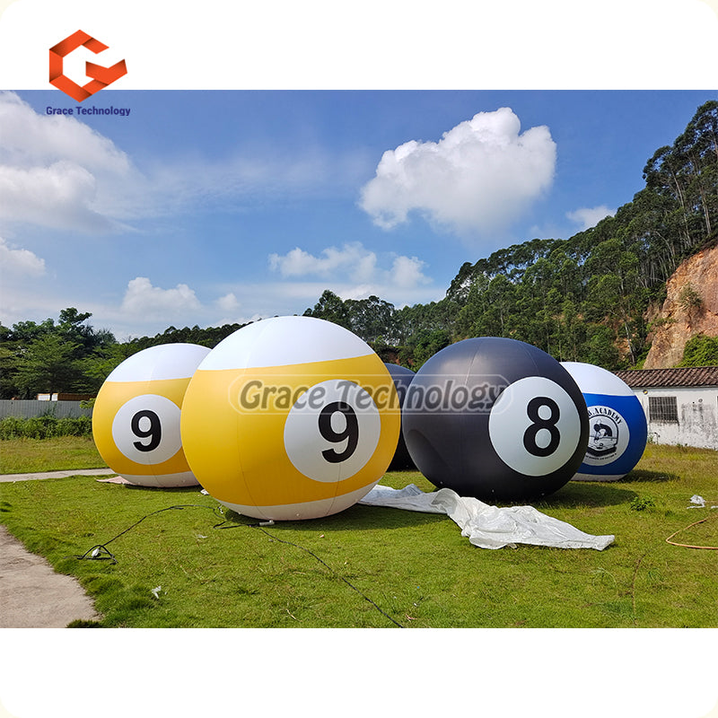 10ft Giant Inflatable Billiards Replicas Balloon Advertising Inflatable Helium Balloon for Sale