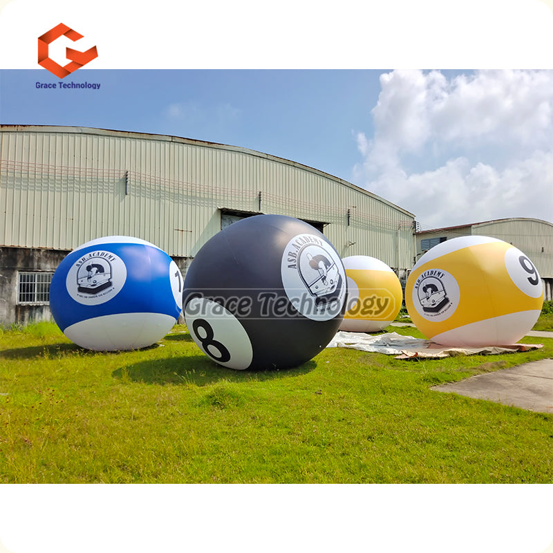 10ft Giant Inflatable Billiards Replicas Balloon Advertising Inflatable Helium Balloon for Sale