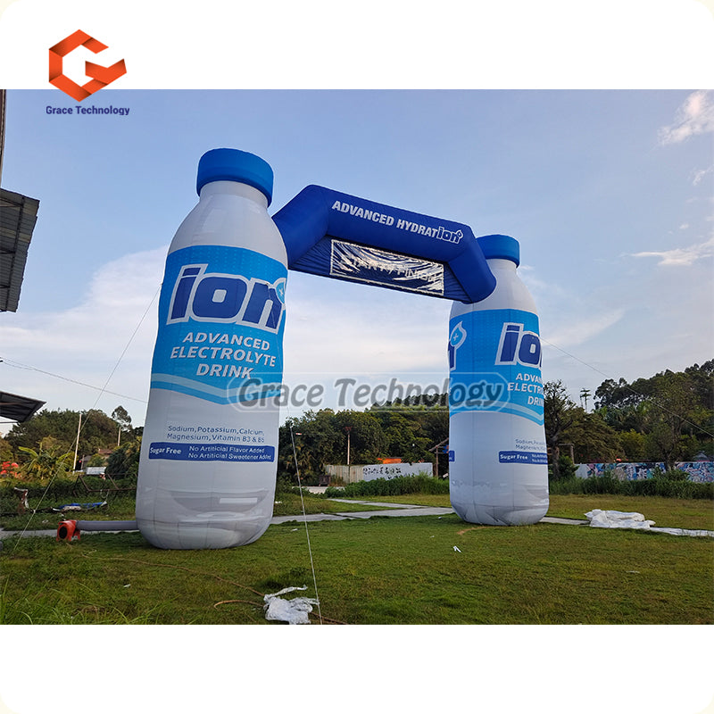 Giant Inflatable Bottle Replica Arch Outdoor Inflatable Start Finish Line Racing Arch