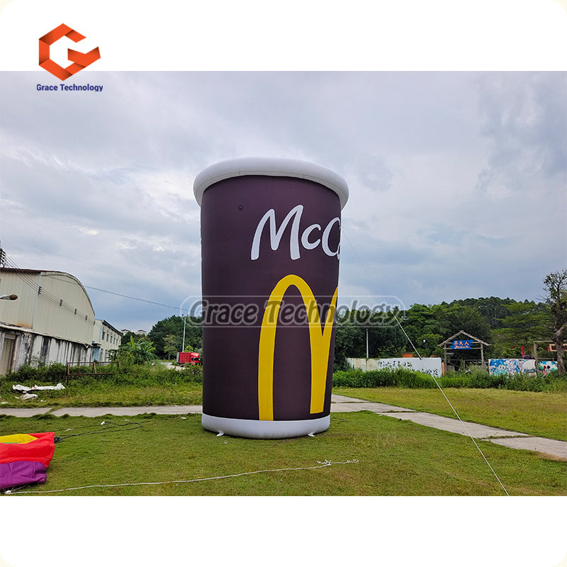 20ft Giant Inflatable Coffee Cup Advertising Inflatable Cup Replicas for Outdoor Exhibition