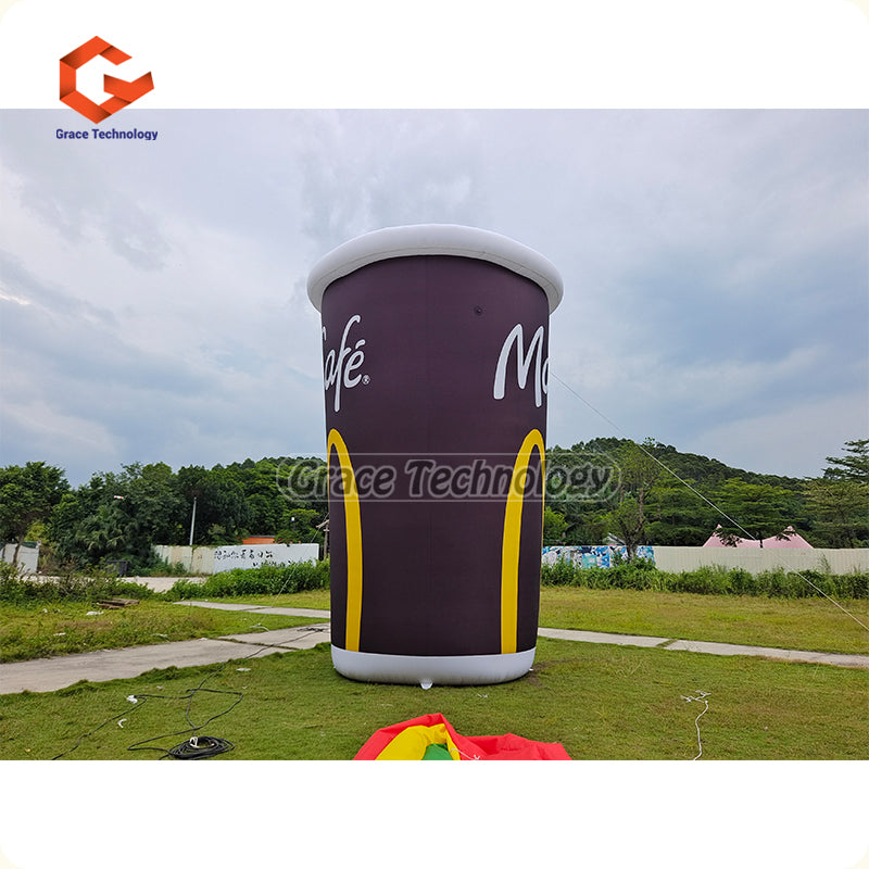 20ft Giant Inflatable Coffee Cup Advertising Inflatable Cup Replicas for Outdoor Exhibition