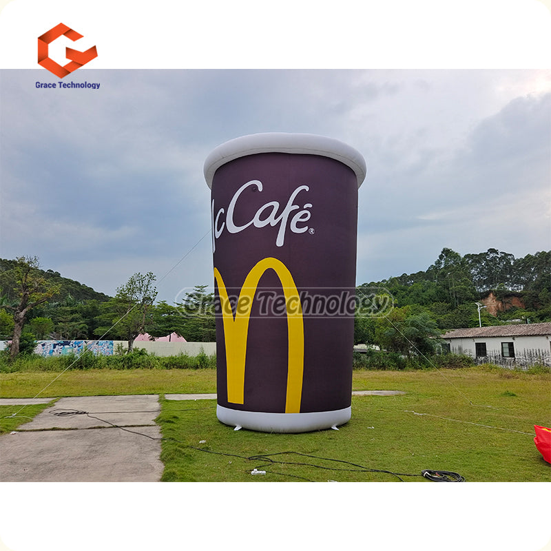 20ft Giant Inflatable Coffee Cup Advertising Inflatable Cup Replicas for Outdoor Exhibition