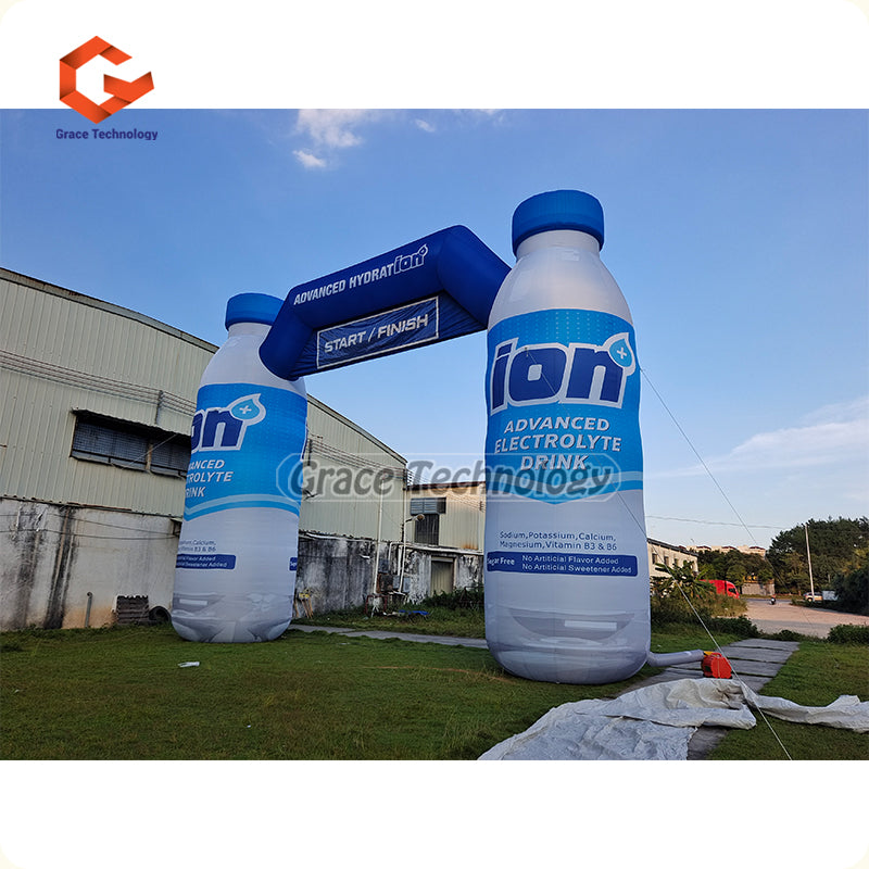 Giant Inflatable Bottle Replica Arch Outdoor Inflatable Start Finish Line Racing Arch