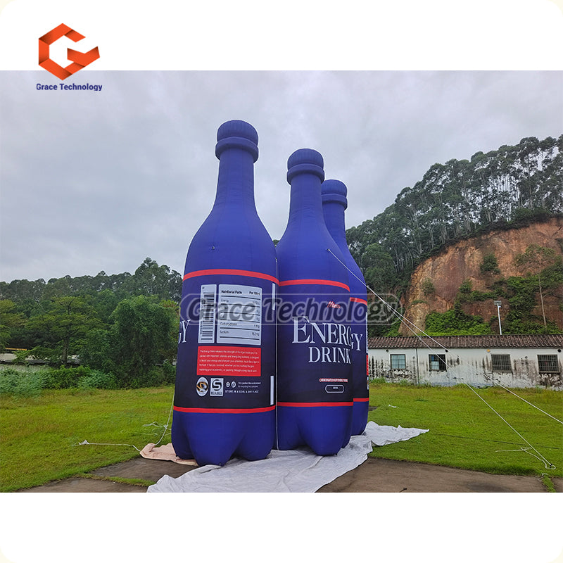 Custom Inflatable Wine Beer Bottle Replicas Advertising Champagne Bottles