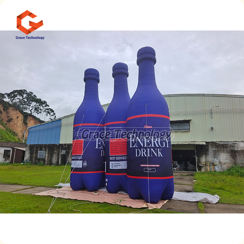 Custom Inflatable Wine Beer Bottle Replicas Advertising Champagne Bottles