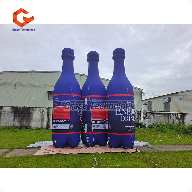 Custom Inflatable Wine Beer Bottle Replicas Advertising Champagne Bottles