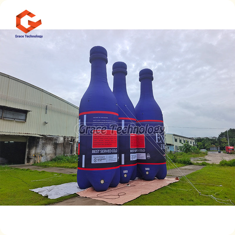 Custom Inflatable Wine Beer Bottle Replicas Advertising Champagne Bottles