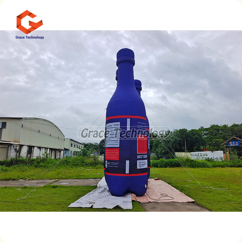Custom Inflatable Wine Beer Bottle Replicas Advertising Champagne Bottles