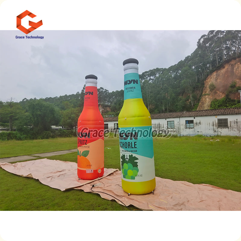 Custom Beverage Bottle Replicas Inflatable Liquor Bottle For Outdoor Exhibition