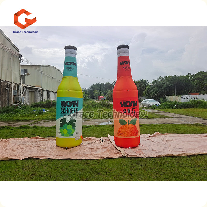 Custom Beverage Bottle Replicas Inflatable Liquor Bottle For Outdoor Exhibition