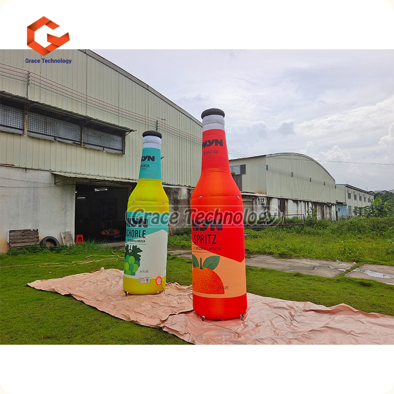Custom Beverage Bottle Replicas Inflatable Liquor Bottle For Outdoor Exhibition