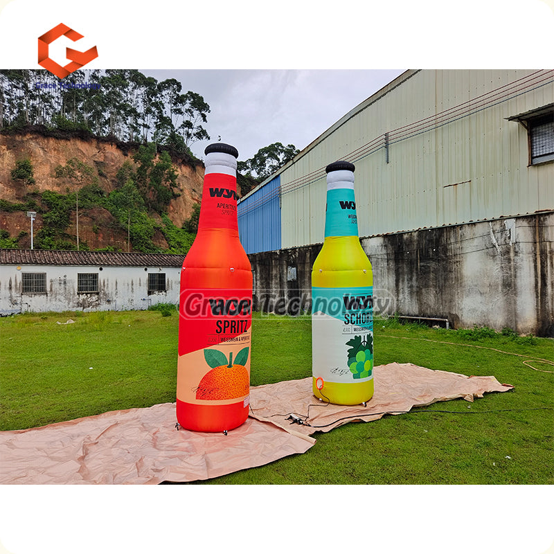 Custom Beverage Bottle Replicas Inflatable Liquor Bottle For Outdoor Exhibition