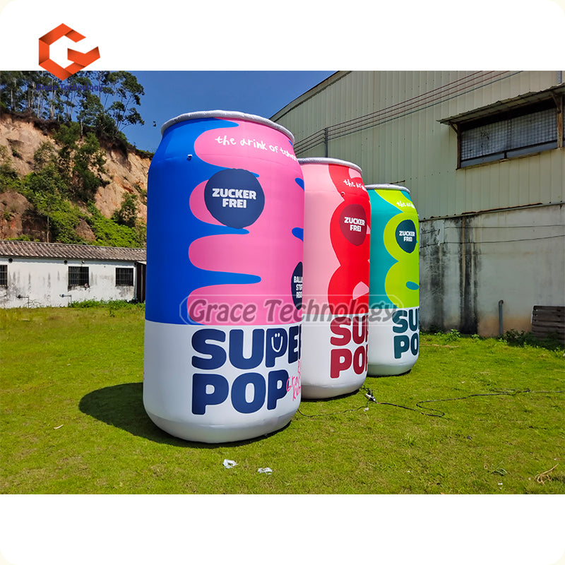 Custom Inflatable Beverage Drinks Can Replicas Blow-up Advertising Inflatable Bottle Cans