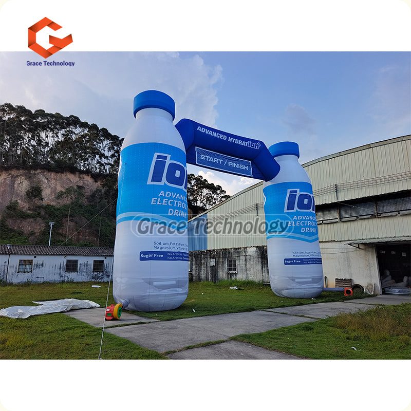 Giant Inflatable Bottle Replica Arch Outdoor Inflatable Start Finish Line Racing Arch