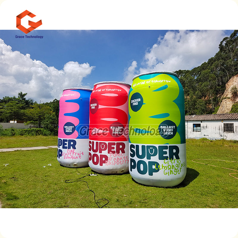 Custom Inflatable Beverage Drinks Can Replicas Blow-up Advertising Inflatable Bottle Cans