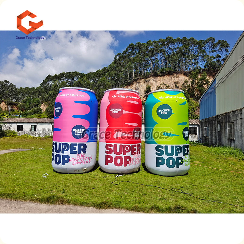 Custom Inflatable Beverage Drinks Can Replicas Blow-up Advertising Inflatable Bottle Cans